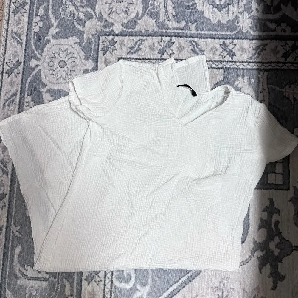 Jenni Kayne Cypress Caftan White Gauze Dress - Picture 2 of 6